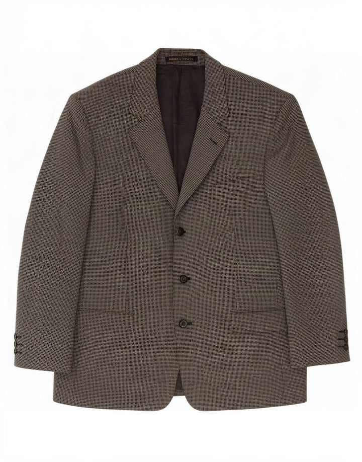 Marks & Spencer muška jakna sako s 3 gumba UK 44 XL siva gingham nova vuna