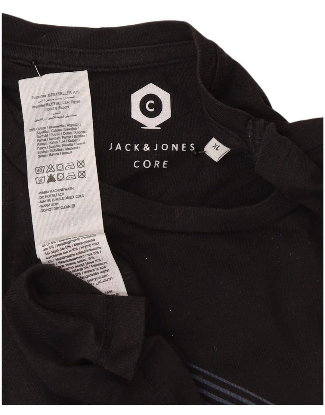 Jack & Jones muška majica XL crni pamuk