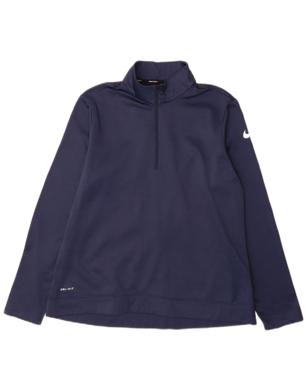 Nike Ženska majica s kratkim izrezom Dri Fit UK 16 Large Navy Blue