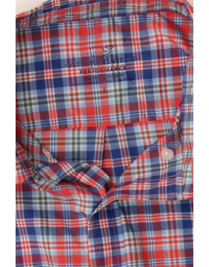 VINEYARD VINES Mens Shirt Large Multicoloured Check Nylon Vintage Vineyard Vines and Second-Hand Vineyard Vines from Messina Hembry 