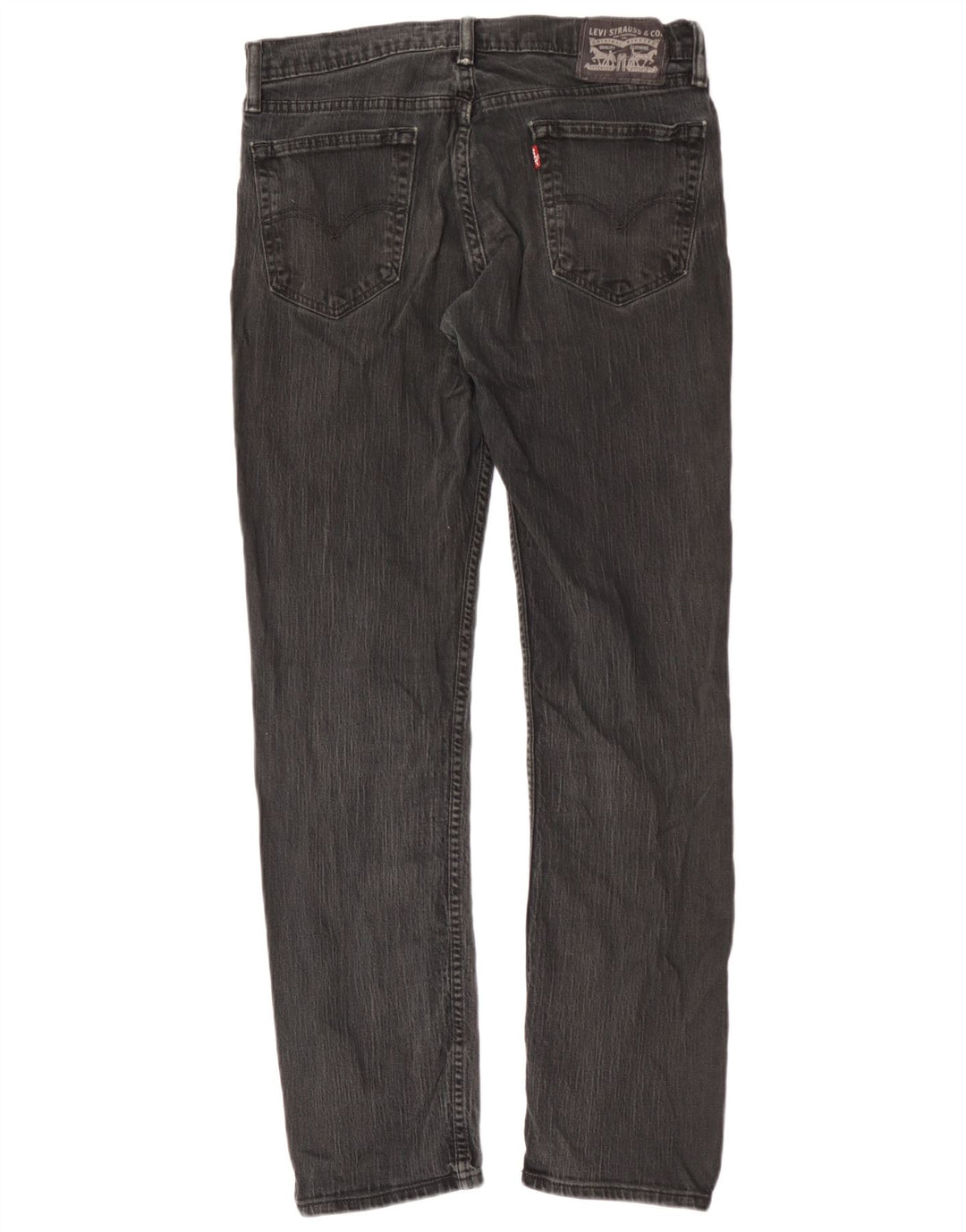 Levi's muške ravne traperice s oštećenjem W33 L32 crni pamuk