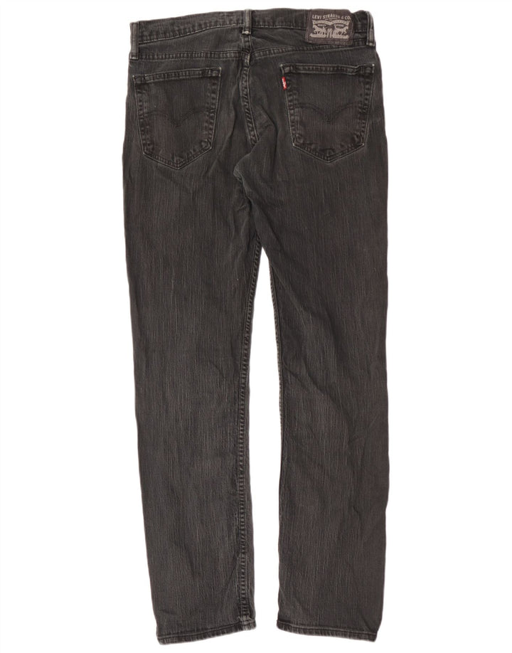 Levi's muške ravne traperice s oštećenjem W33 L32 crni pamuk