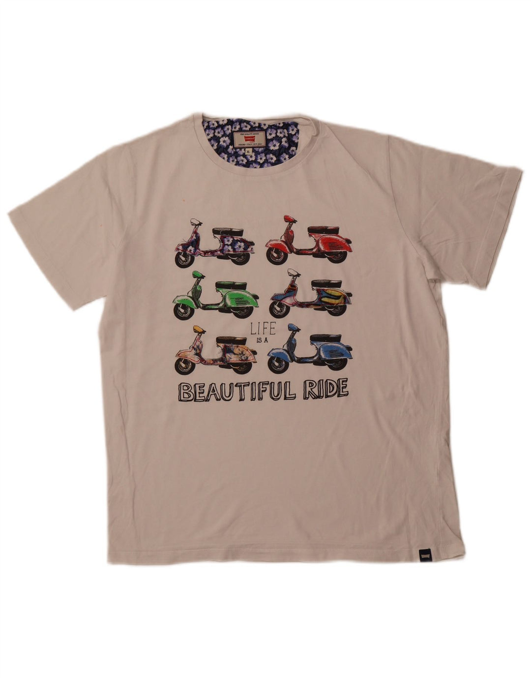 CARRERA Muška majica kratkih rukava s grafičkim motivima XL, bijeli pamuk