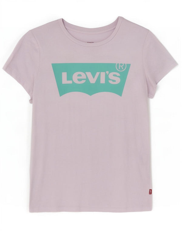 Gornja ženska majica kratkih rukava Levi's s grafičkim motivima UK 10 Small Purple Cotton