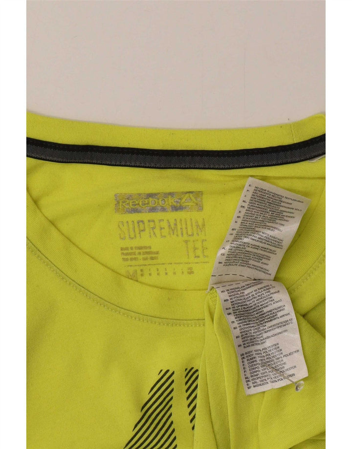 Reebok muška grafička majica kratkih rukava srednje zelene boje od poliestera