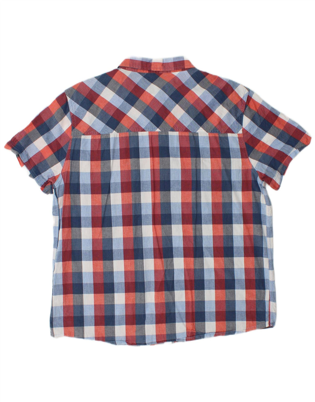 MOUNTAIN WAREHOUSE Mens Short Sleeve Shirt XL Red Check Cotton