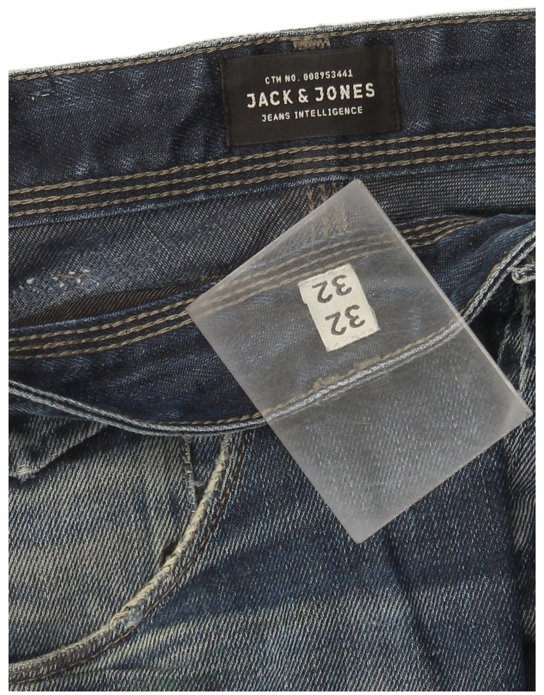 Jack & Jones muške ravne traperice W32 L32 plavi pamuk