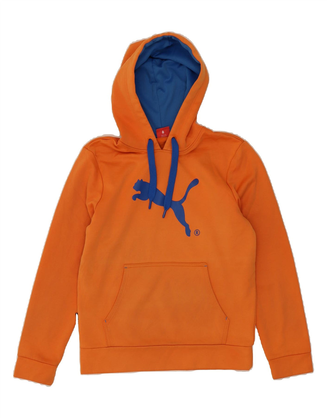 PUMA Mens Graphic Hoodie Jumper Medium Orange Polyester Vintage Puma and Second-Hand Puma from Messina Hembry 