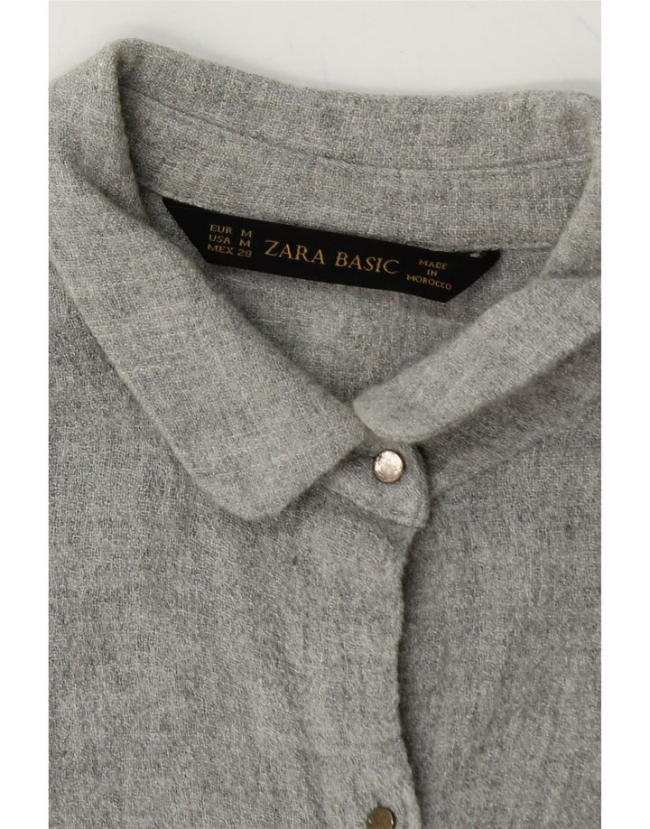 ZARA Womens Shirt Dress UK 14 Medium Grey Vintage Zara and Second-Hand Zara from Messina Hembry 