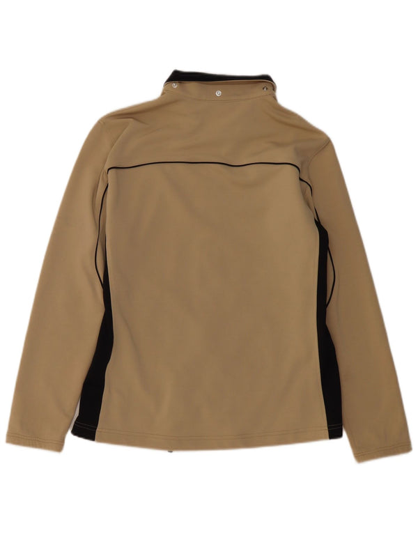 ASICS ženska gornja jakna za trenirku UK 14 Large Beige Colourblock