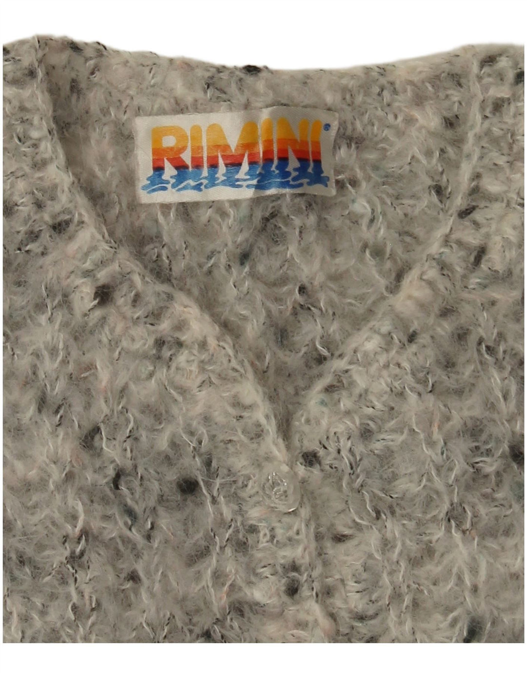 VINTAGE ženski prekomjerni džemper UK 18 XL sivi s pjegama