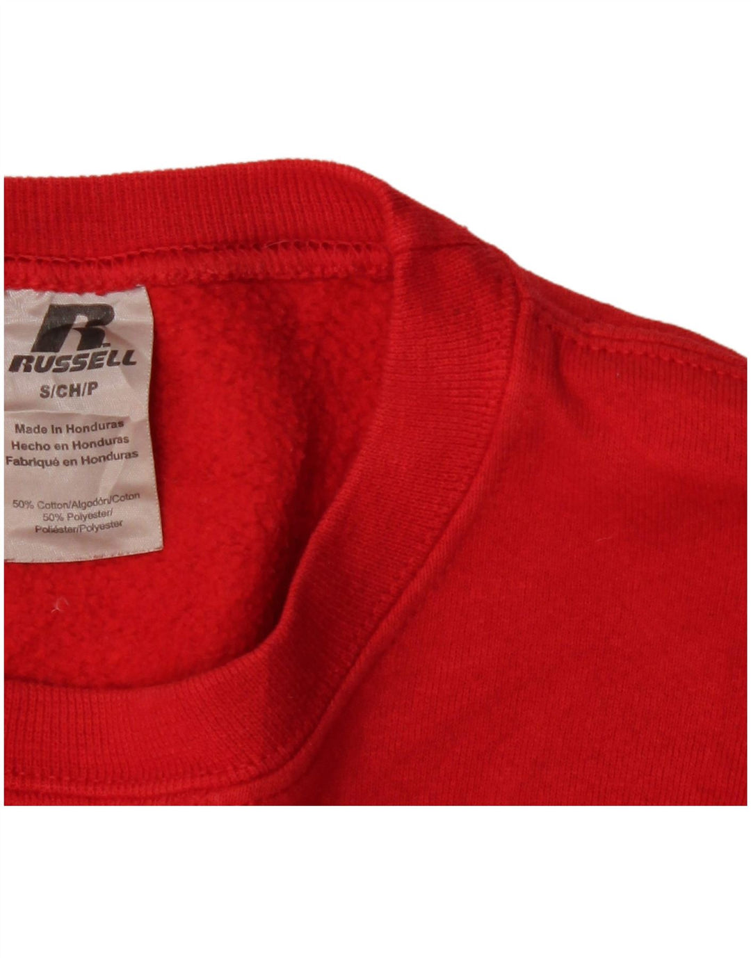 RUSSELL ATHLETIC Ženska prekomjerna majica s kratkim rukavima UK 10 Mali crveni pamuk
