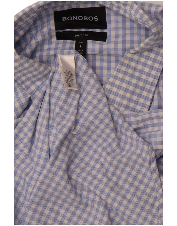 BONOBOS muška atletska majica velikog plavog gingham najlona