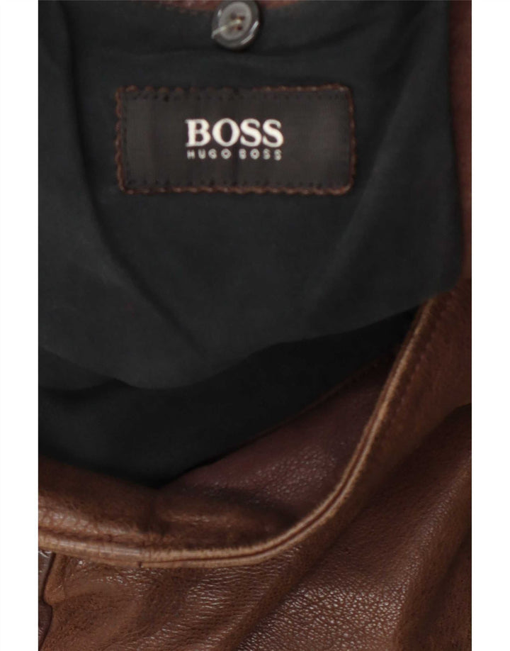 Hugo Boss muška kožna jakna UK 40 Large Brown