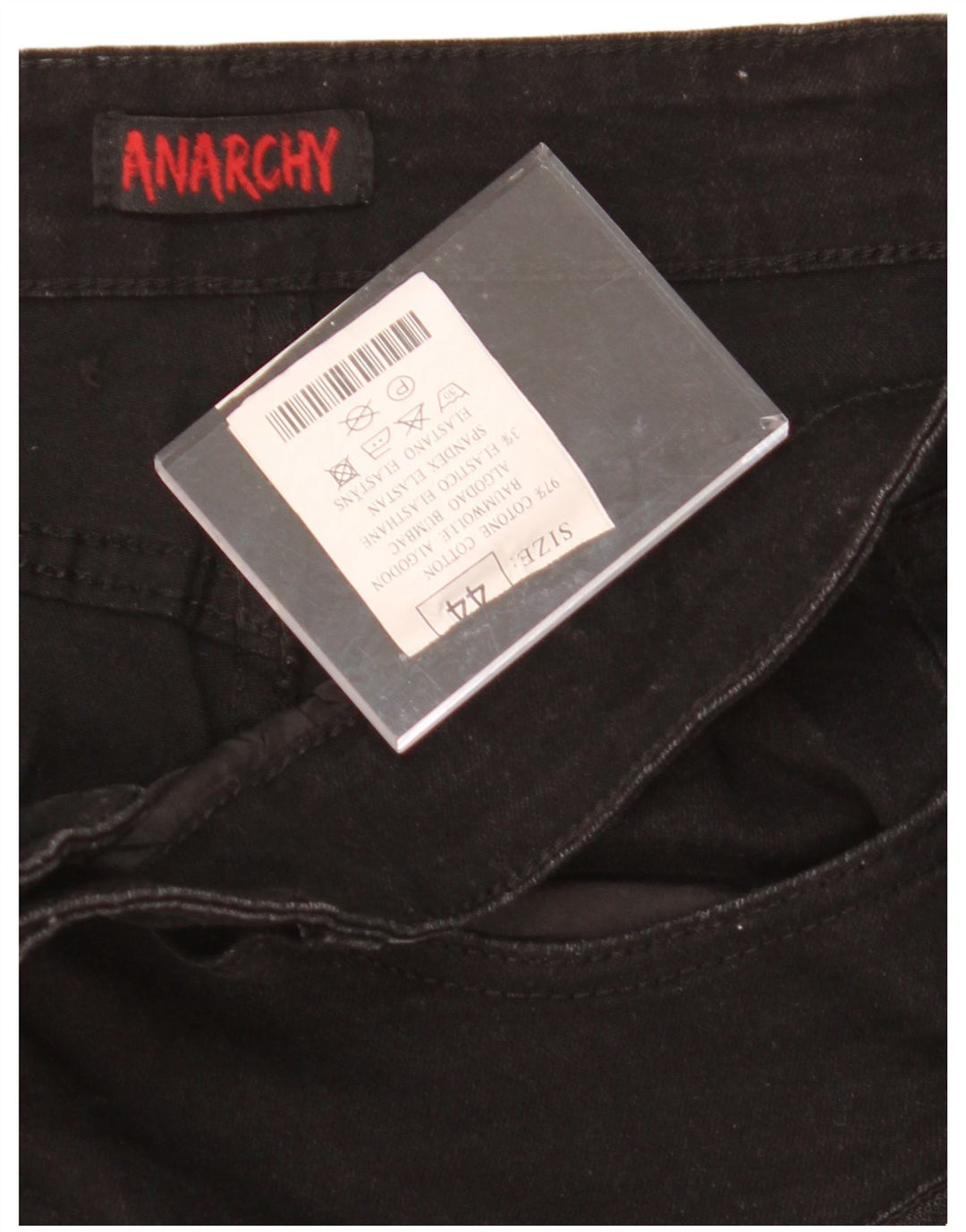 VINTAGE Womens Cargo Slim Jeans IT 44 Medium W32 L28 Black Cotton
