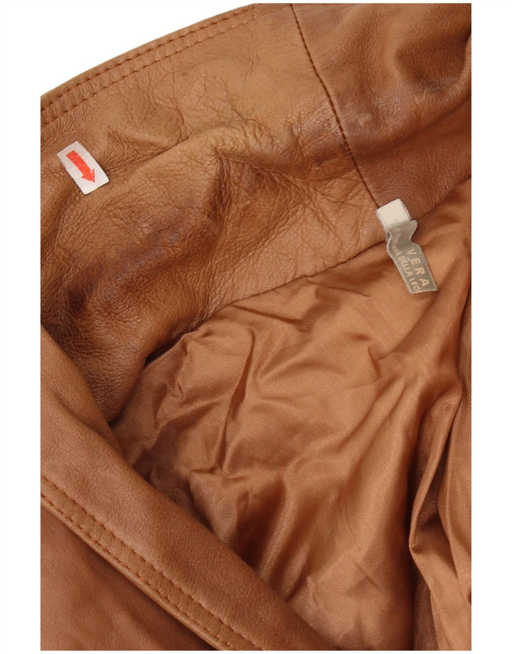 VINTAGE muška vojna kožna jakna UK 44 2XL smeđa koža