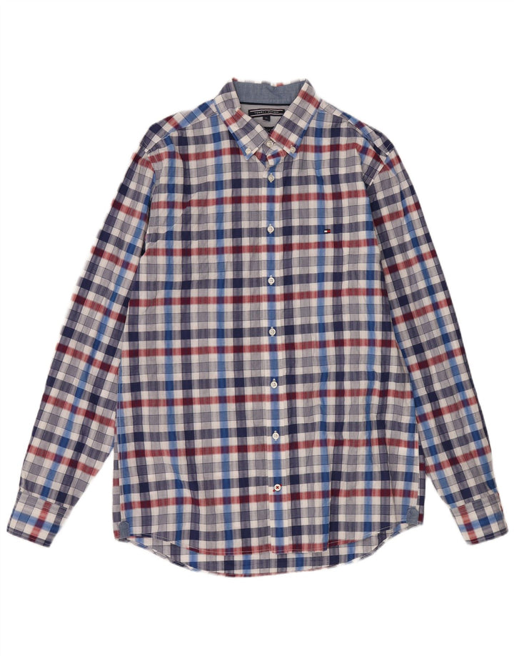 TOMMY HILFIGER Mens New York Fit Shirt Medium Multicoloured Check Cotton