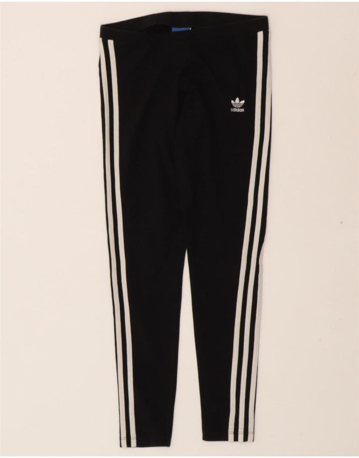 ADIDAS Womens Leggings UK 10 Small  Black Cotton Vintage Adidas and Second-Hand Adidas from Messina Hembry 