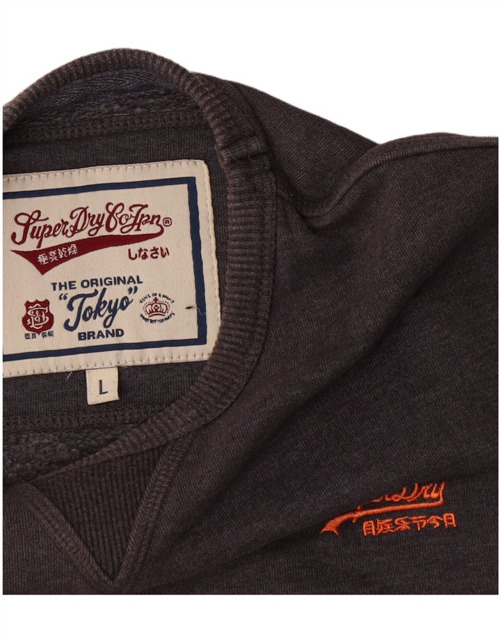 Superdry muška trenirka, veliki sivi pamuk