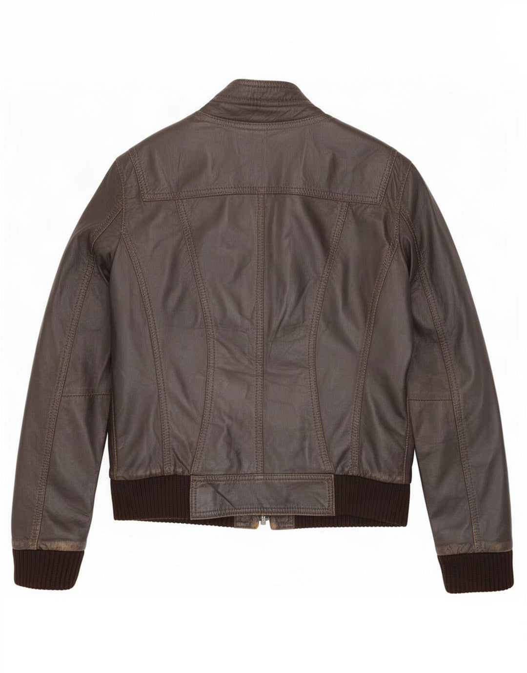 Vintage muška bomber kožna jakna IT 48 srednje smeđa