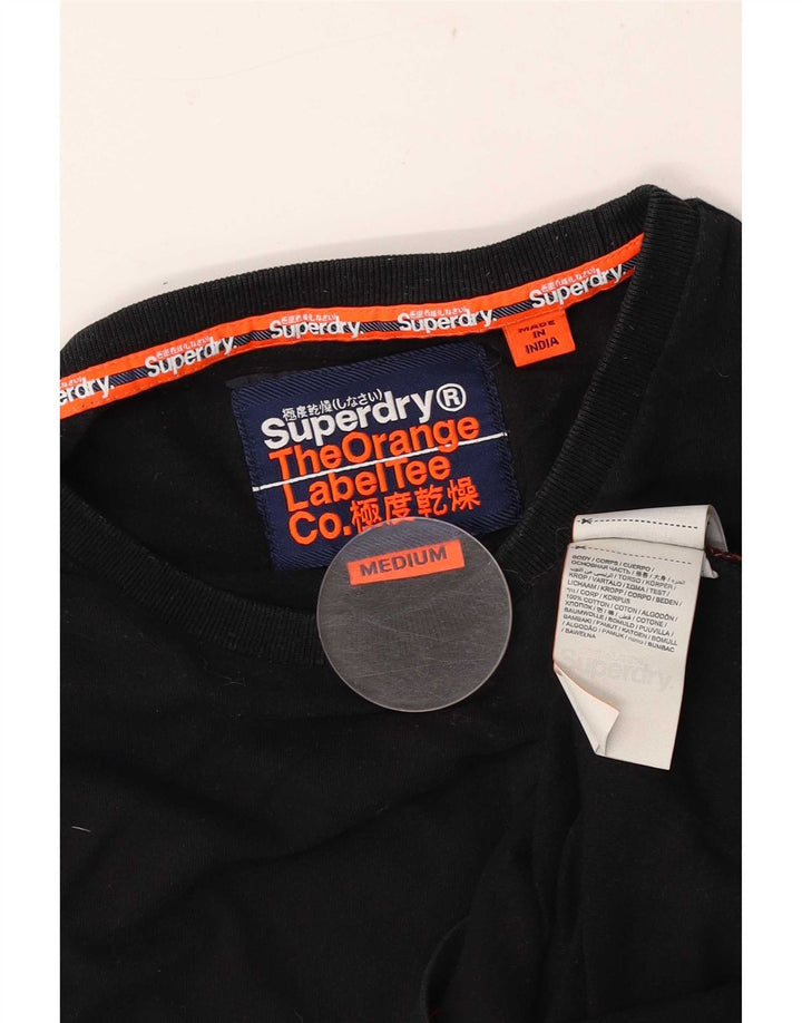 Superdry muška majica dugih rukava, srednje crni pamuk