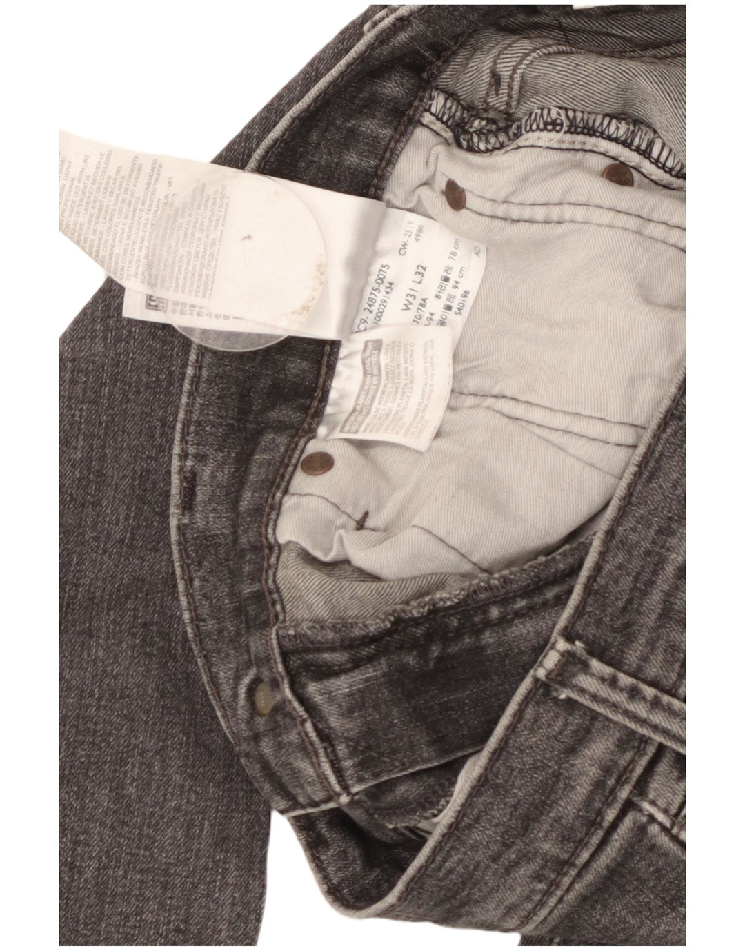 Levi's muške 510 uske traperice W31 L32 sivi pamuk