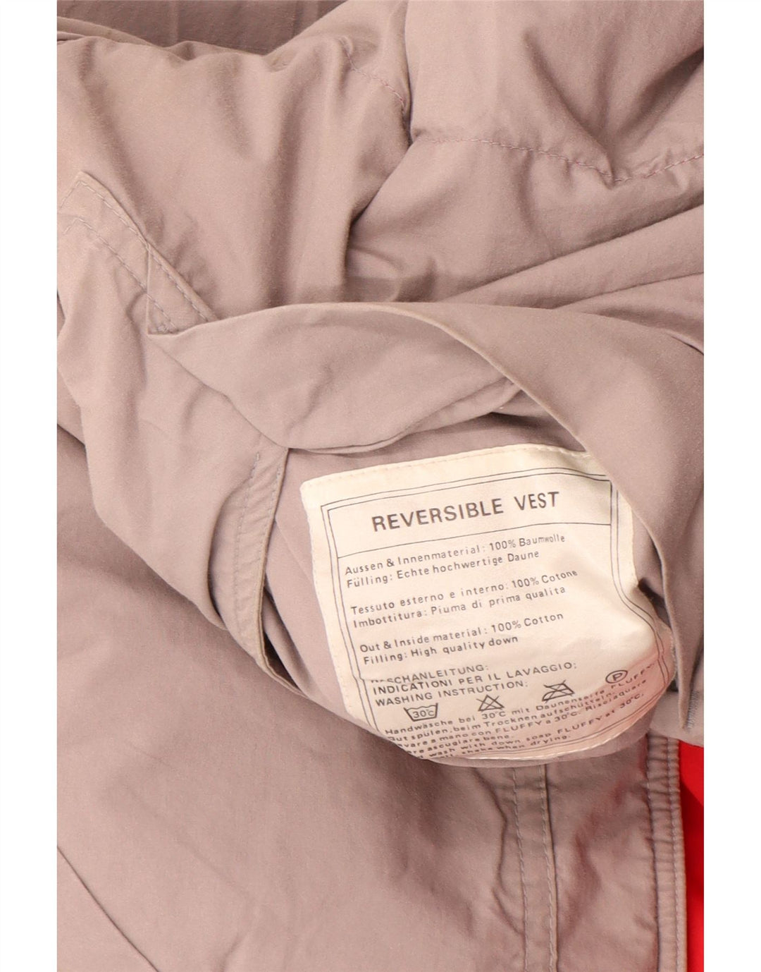 Vintage muška reverzibilna podstavljena jakna UK 38 srednje crvene boje