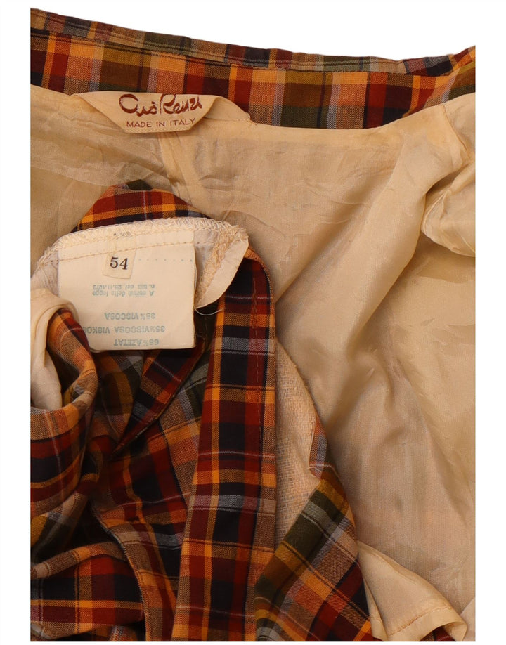 VINTAGE muška jakna sa 2 gumba IT 54 2XL šareni karirani pamuk