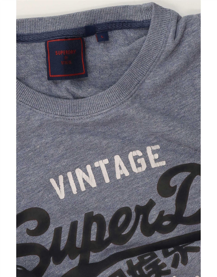 Superdry muška majica s grafičkim motivima, veliki plavi pamuk