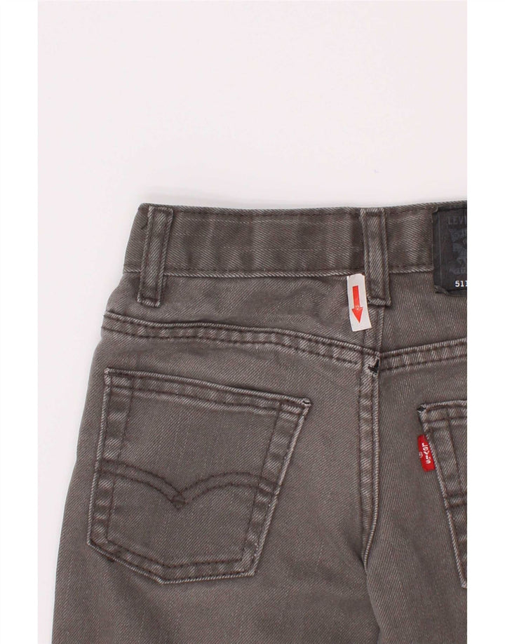Levi's Boys 511 Oštećene uske traperice 4-5 godina W22 L18 Sivi pamuk
