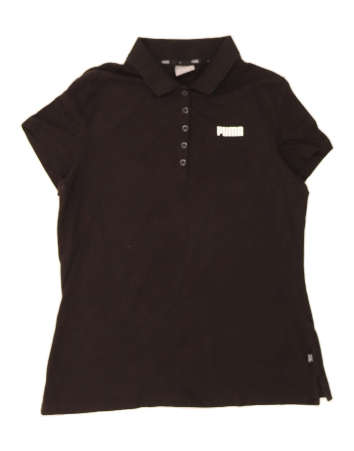 PUMA Womens Polo Shirt UK 16 Large  Black Vintage Puma and Second-Hand Puma from Messina Hembry 