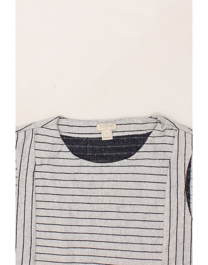 J. CREW Womens Vest Top UK 10 Small Grey Striped Cotton Vintage J. Crew and Second-Hand J. Crew from Messina Hembry 