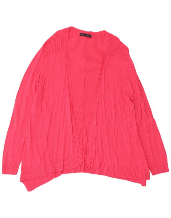 Marks & Spencer ženski otvoreni kardigan pulover UK 14 Large Pink