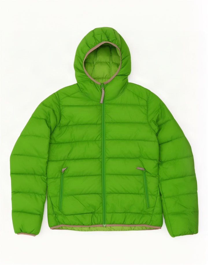 Jack Wolfskin ženska podstavljena jakna s kapuljačom UK 16 veliki zeleni poliester