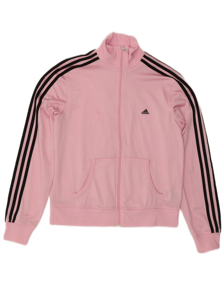 Adidas ženska gornja jakna za trenirku UK 16 veliki ružičasti poliester