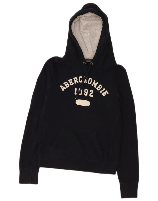 Ženska majica s kapuljačom Abercrombie & Fitch UK 12, srednji crni pamuk