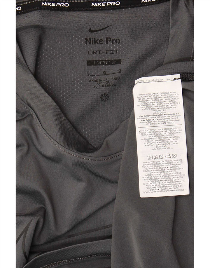 Nike muška majica kratkih rukava Dri Fit Slim Fit, veliki sivi poliester