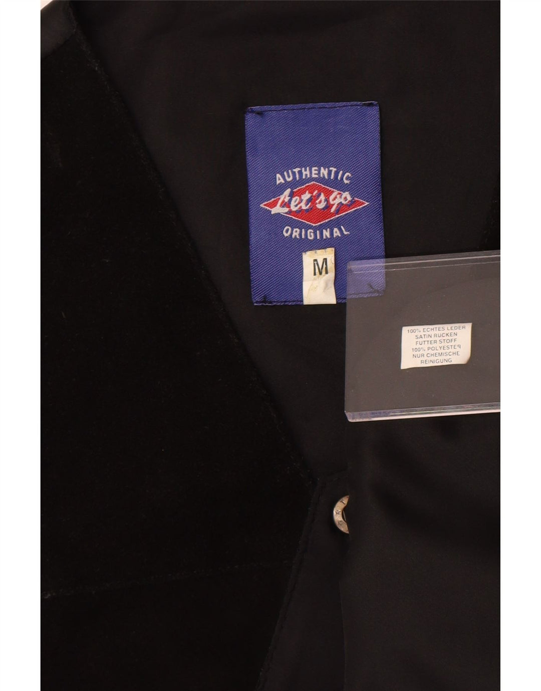 Autentičan muški prsluk od brušene kože srednje crne kože