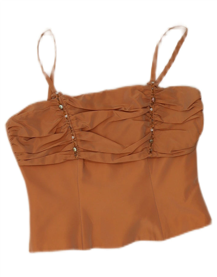 Vintage dvodijelni set ženskih suknji IT 44 srednje W28 bež acetat