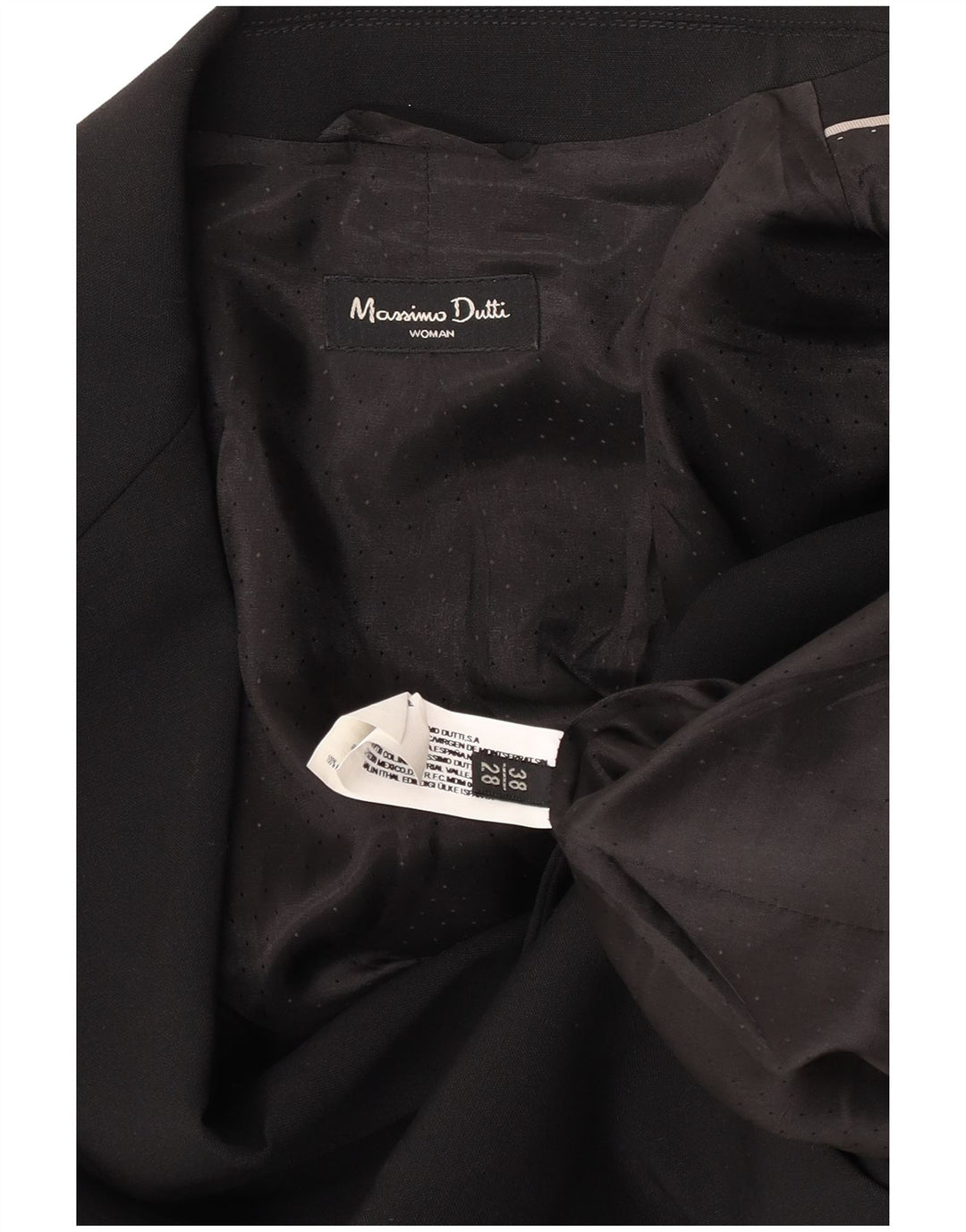 Massimo Dutti Ženska jakna s 1 gumbom EU 38 Mala crna vunena