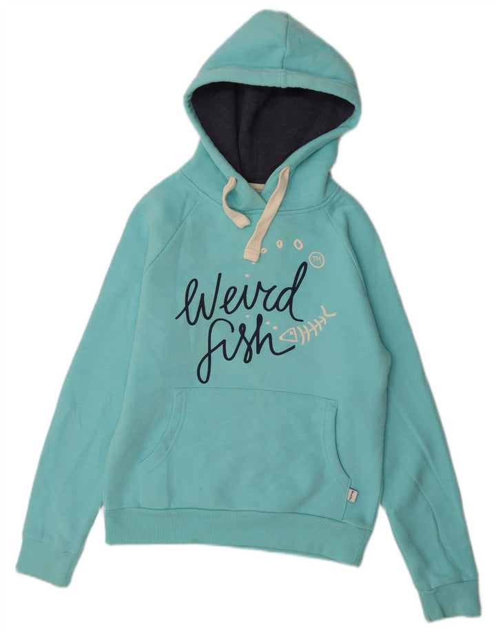 WEIRD FISH Ženska majica s kapuljačom s grafičkim motivima UK 10 Mali tirkizni pamuk
