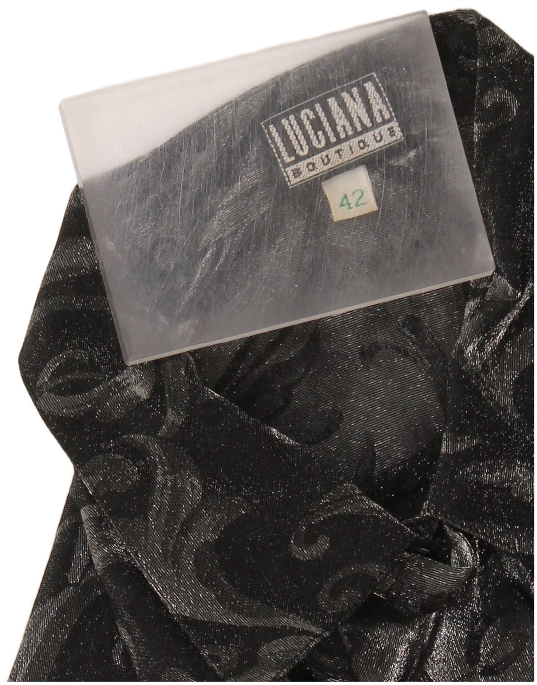 LUCIANA Ženska košulja s volanima sprijeda IT 42 srednje siva paisley boja