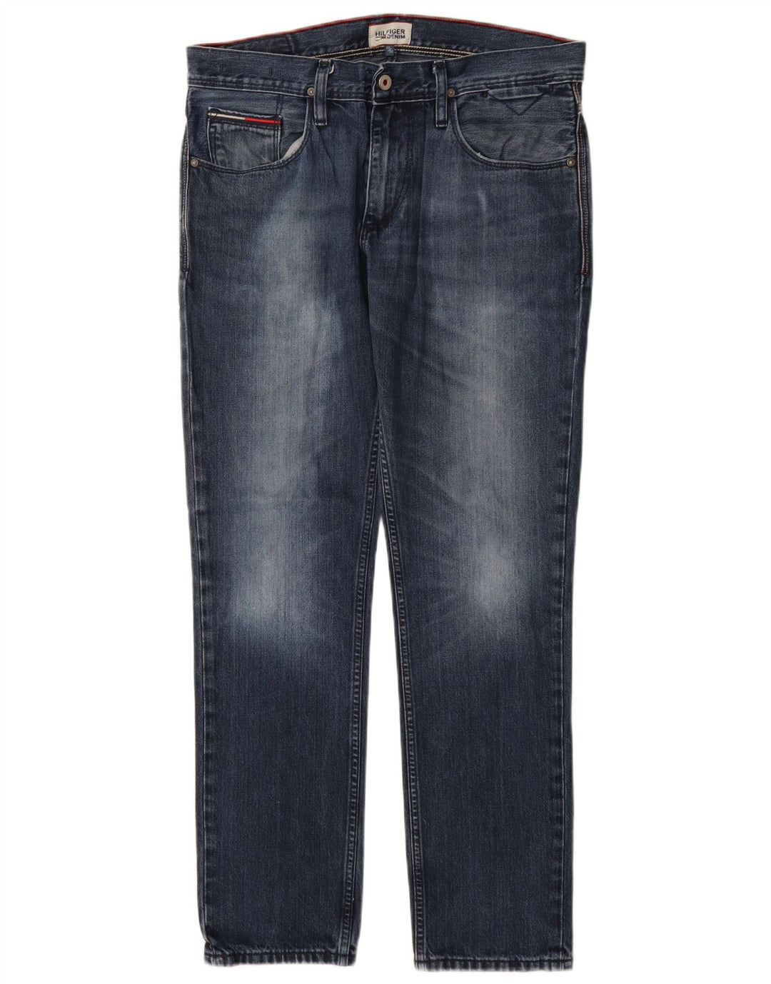 Tommy Hilfiger muške ravne traperice W33 L32 tamnoplavi pamuk