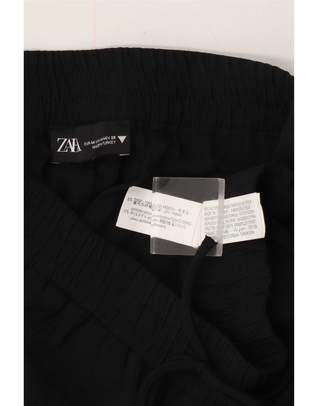Zara ženske uske skraćene hlače srednje veličine W28 L25 crni modal