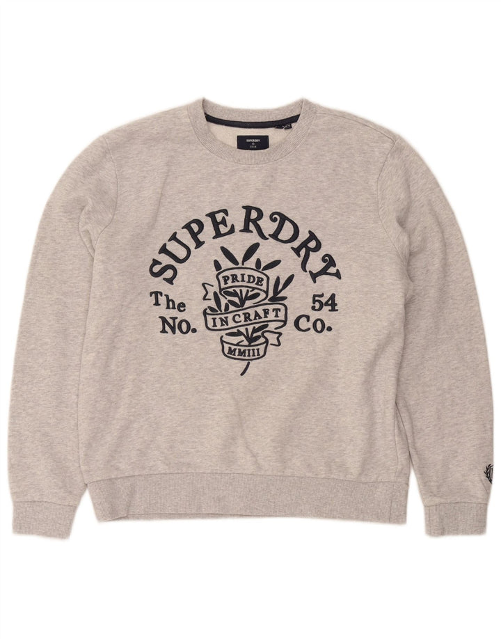 Superdry Ženska prekomjerna trenirka s grafičkim motivima UK 10 Mali sivi pamuk