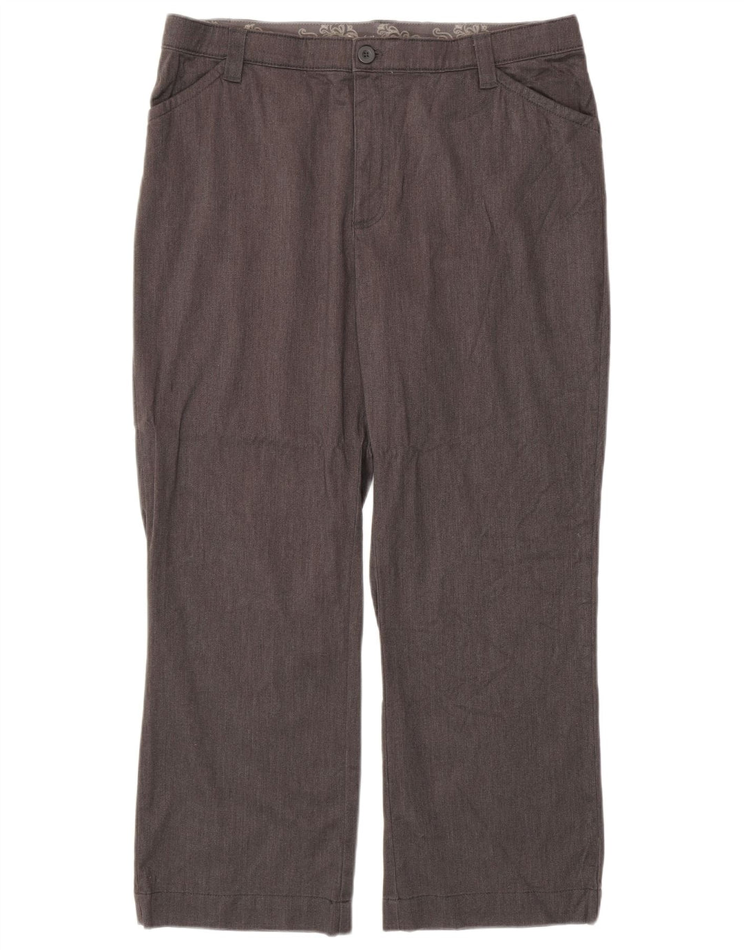 LEE Ženske ravne ležerne hlače visokog struka US 18 2XL W38 L29 sive