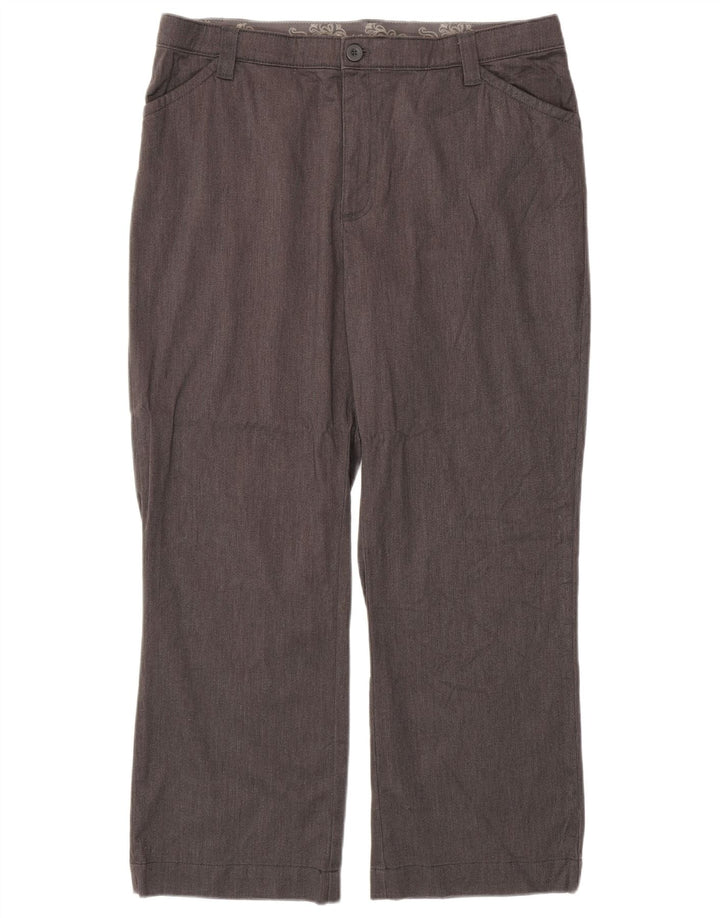 LEE Ženske ravne ležerne hlače visokog struka US 18 2XL W38 L29 sive