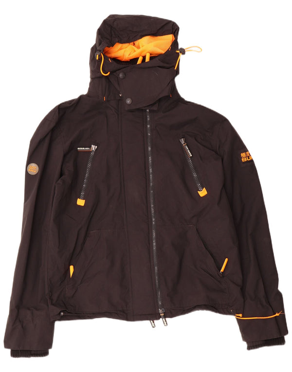 Superdry muška vjetrovka s kapuljačom UK 42 XL crni najlon