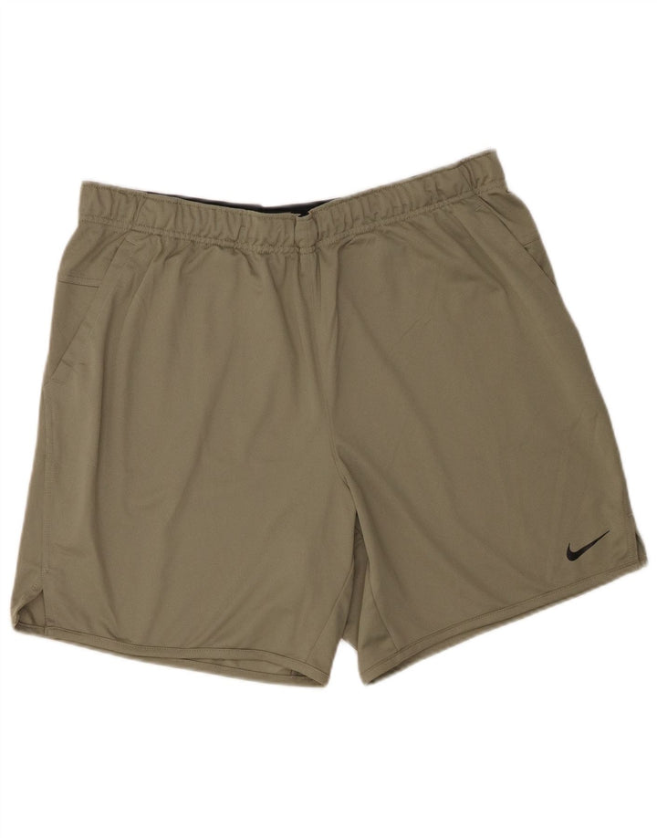 Nike muške Dri Fit sportske kratke hlače XL kaki poliester