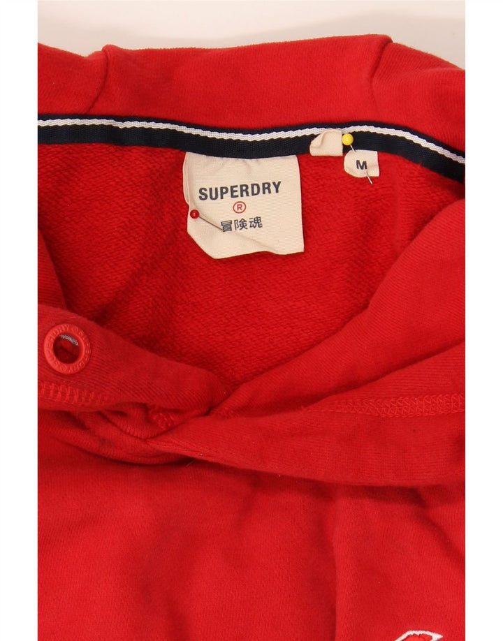 SUPERDRY Mens Hoodie Jumper Medium Red Cotton Vintage Superdry and Second-Hand Superdry from Messina Hembry 